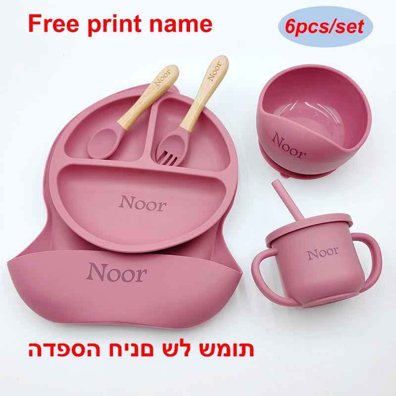 6Pcs Silicone Tableware For Ki - огляд і ціна Baby Food Menu