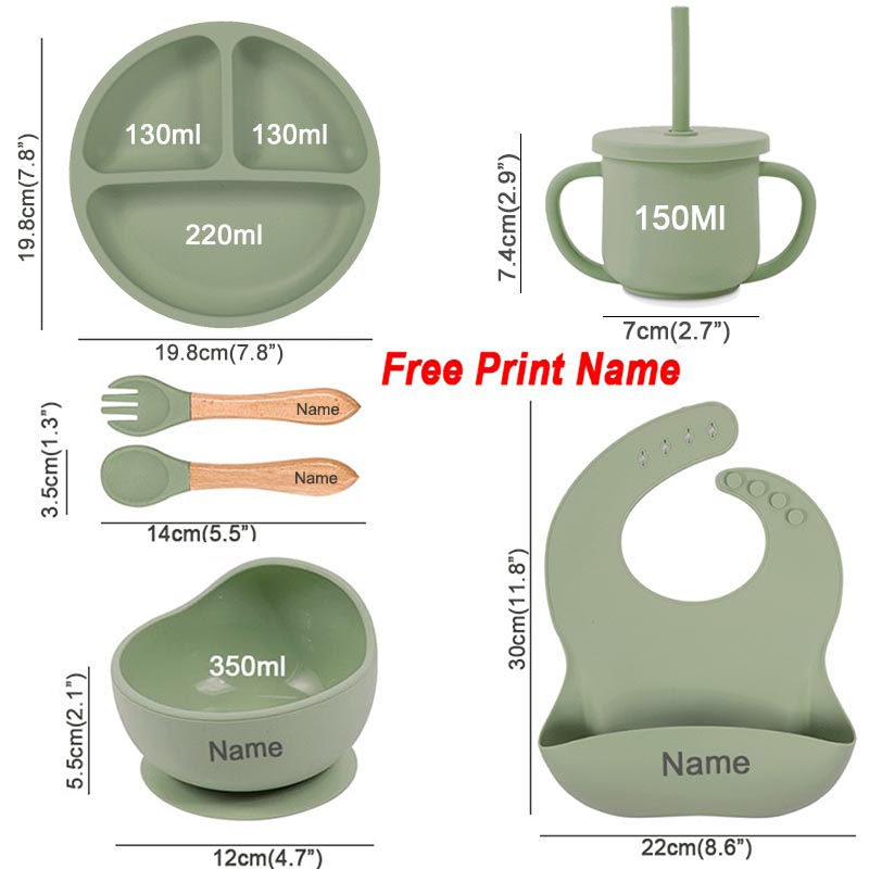 6Pcs Silicone Tableware For Ki - огляд і ціна Baby Food Menu