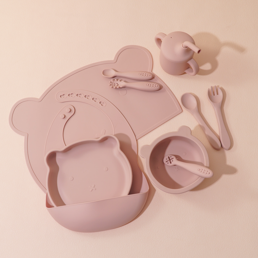 8PCS Silicone Baby Feeding Set - огляд і ціна Baby Food Jars With Lids