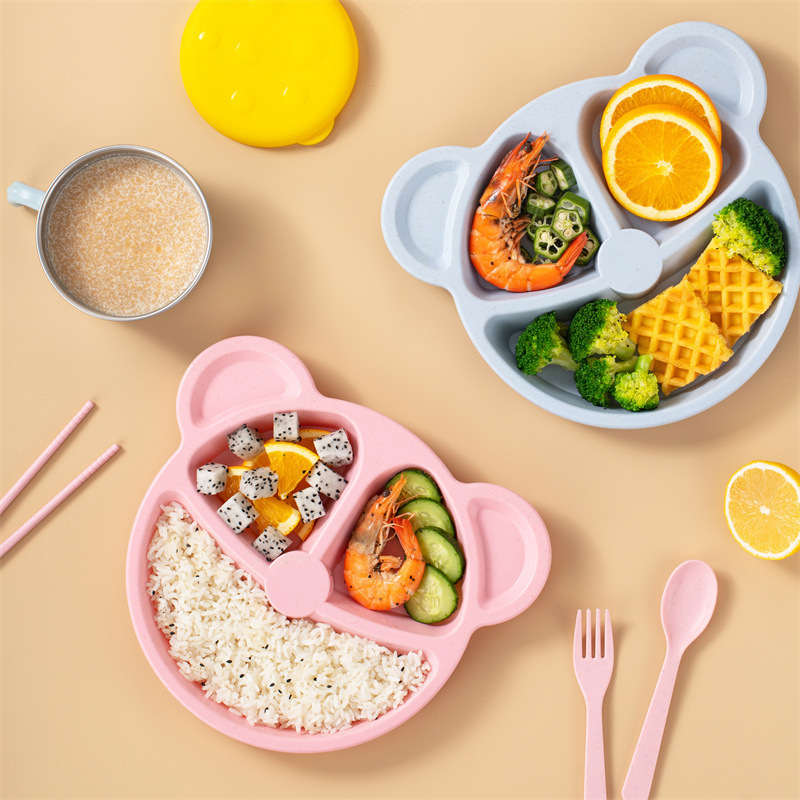 3pcs/Set Wheat Straw Children' - огляд і ціна Baby Food Menu