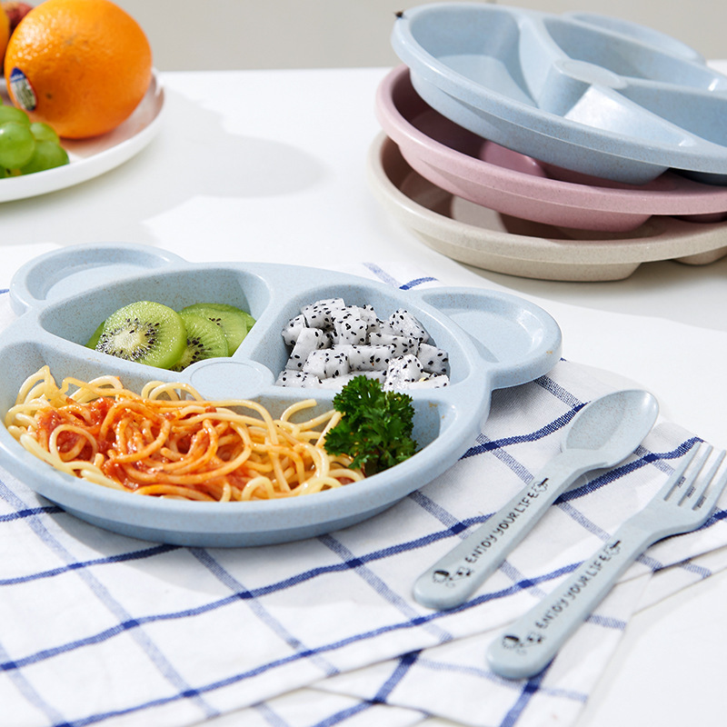3pcs/Set Wheat Straw Children' - огляд і ціна Baby Food Menu