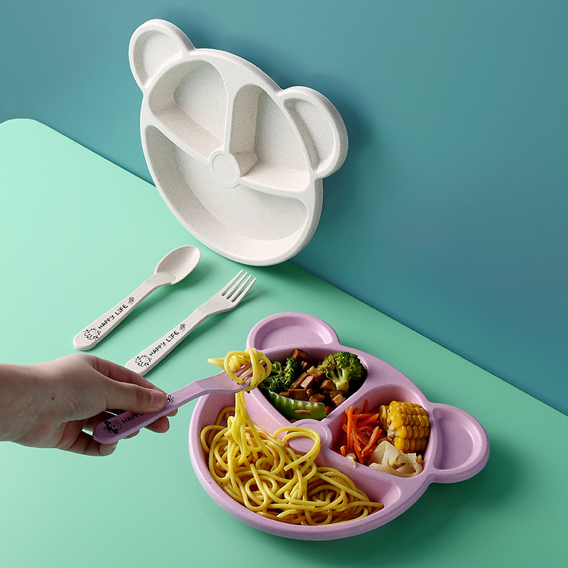 3pcs/Set Wheat Straw Children' - огляд і ціна Baby Food Menu