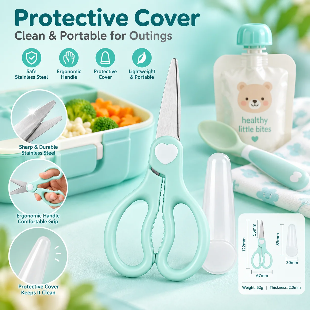 Baby Food Scissors Portable, S - огляд і ціна Baby Food Scissors