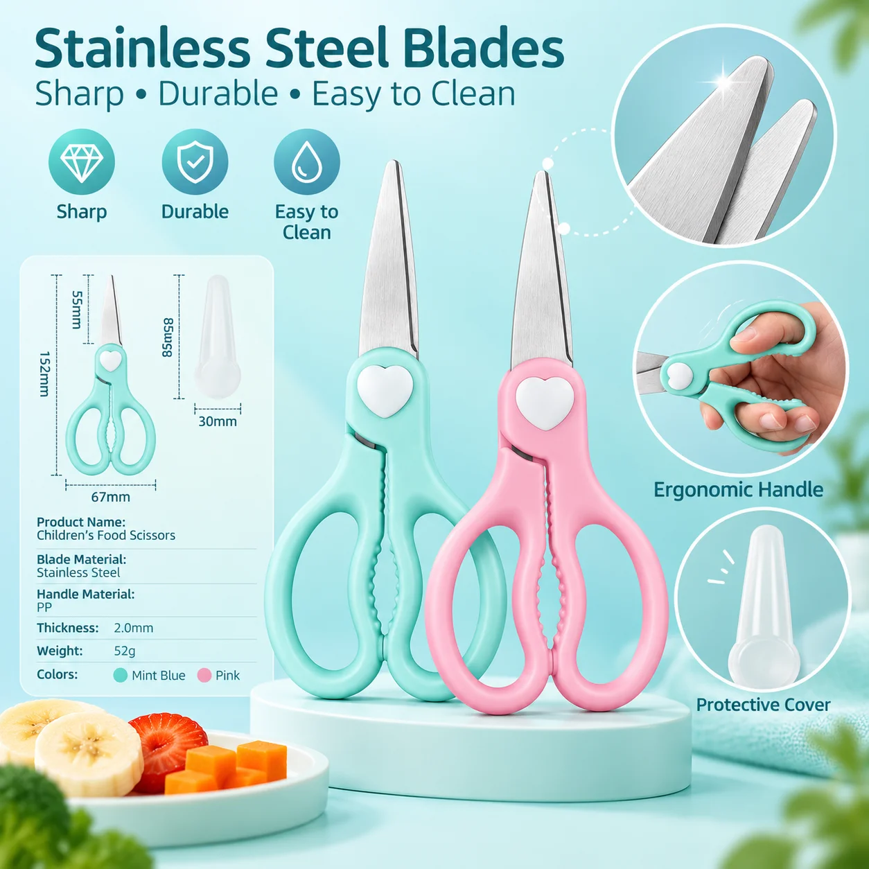 Baby Food Scissors Portable, S - огляд і ціна Baby Food Scissors