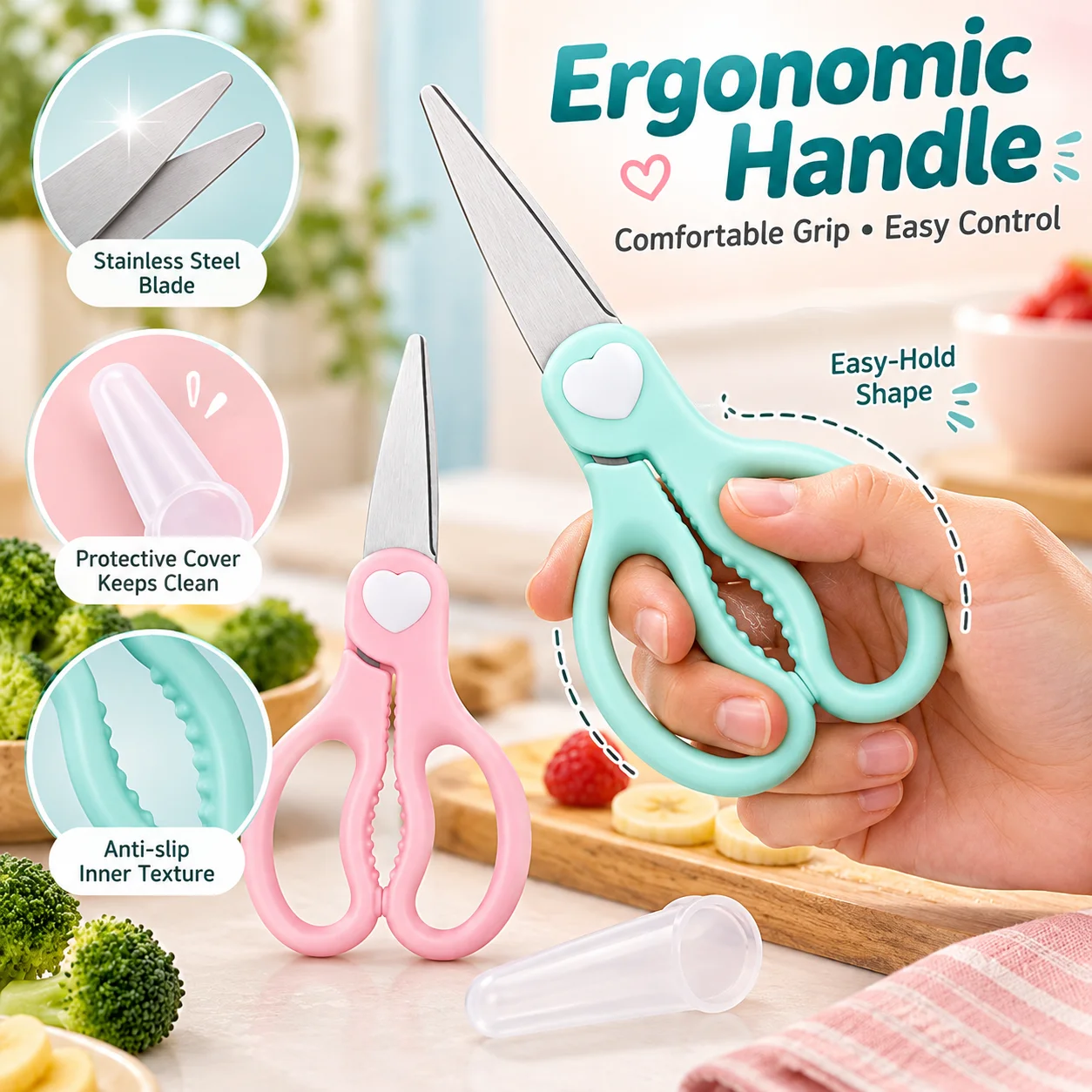 Baby Food Scissors Portable, S - огляд і ціна Baby Food Scissors