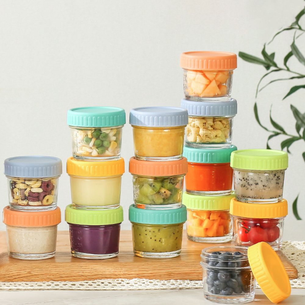 6pcs Glass Baby Food Jar Reusa - огляд і ціна Baby Food Jars With Lids