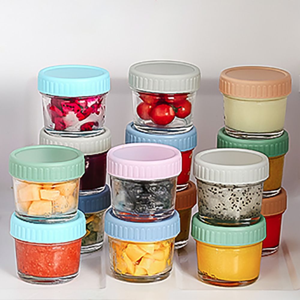 6pcs Glass Baby Food Jar Reusa - огляд і ціна Baby Food Jars With Lids