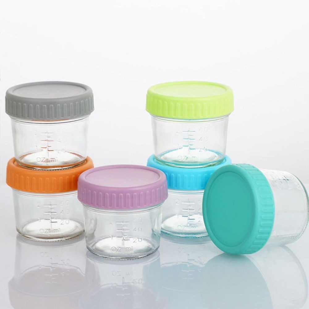 6pcs Glass Baby Food Jar Reusa - огляд і ціна Baby Food Jars With Lids