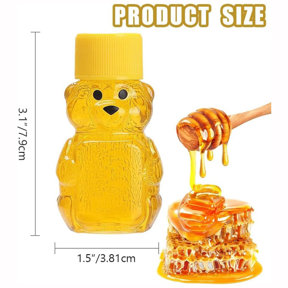 24 PCS 2 oz Plastic Honey Bear - огляд і ціна Baby Food Jars With Lids