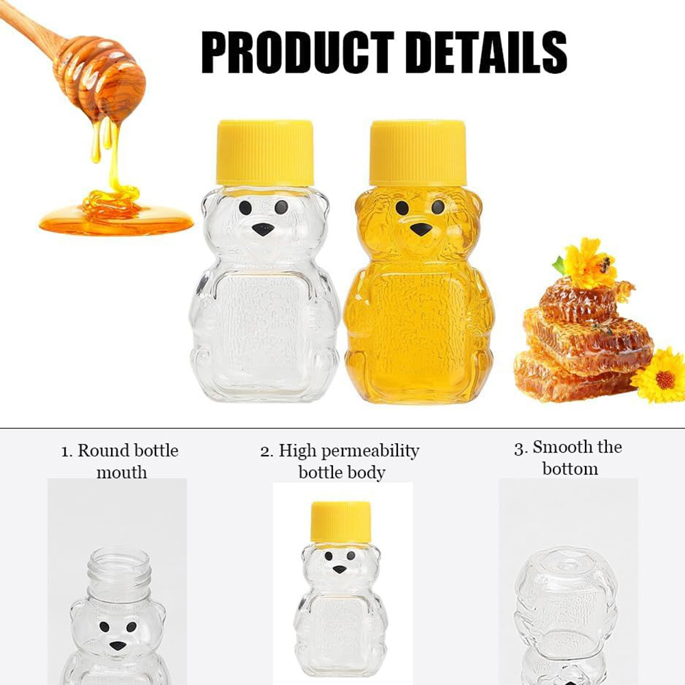 24 PCS 2 oz Plastic Honey Bear - огляд і ціна Baby Food Jars With Lids
