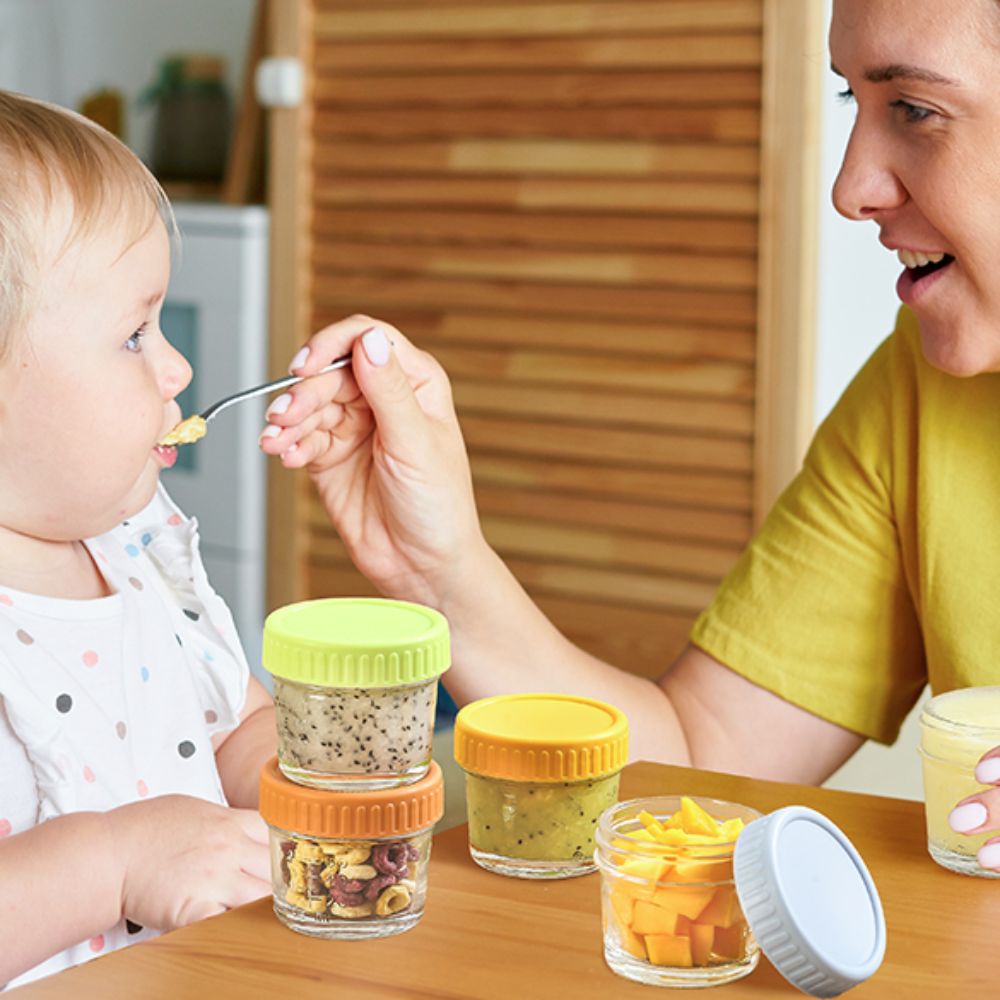 6pcs Multipurpose Glass Baby F - огляд і ціна Baby Food Jars With Lids