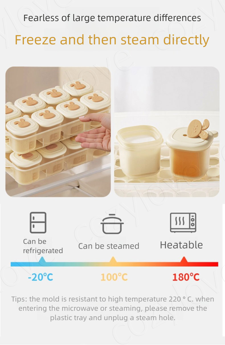 Portable Baby Food Freezer Tra - огляд і ціна Baby Food Jars With Lids