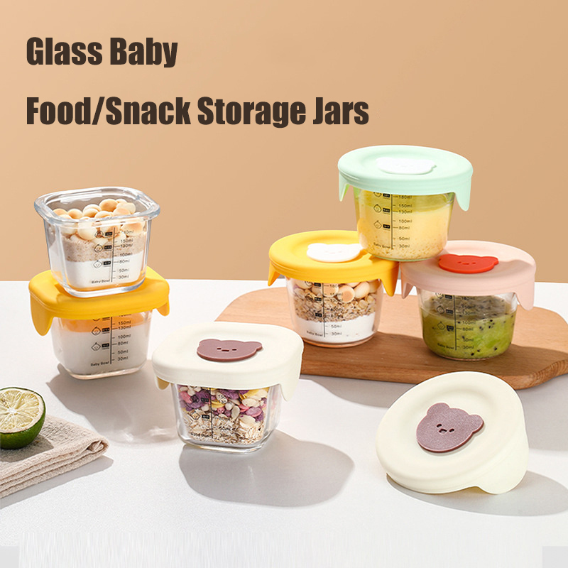 180ml Glass Baby Food Storage  - огляд і ціна Baby Food Jars With Lids