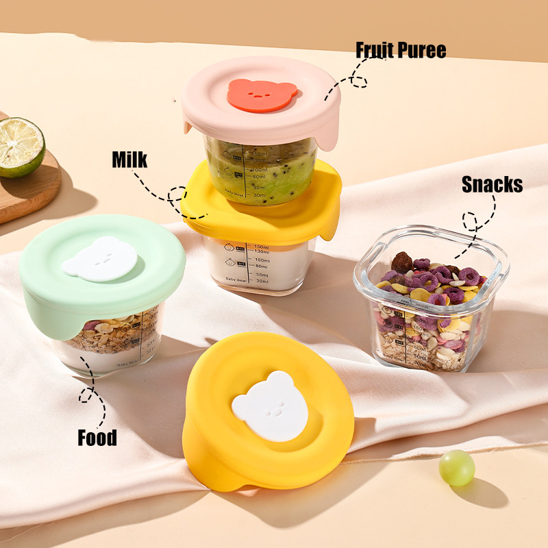 180ml Glass Baby Food Storage  - огляд і ціна Baby Food Jars With Lids