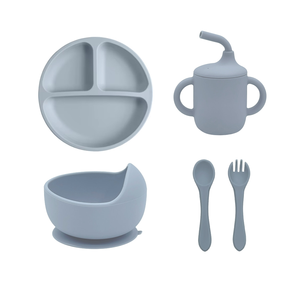 5pcs Silicone Baby Feeding Set - огляд і ціна Baby Food Menu