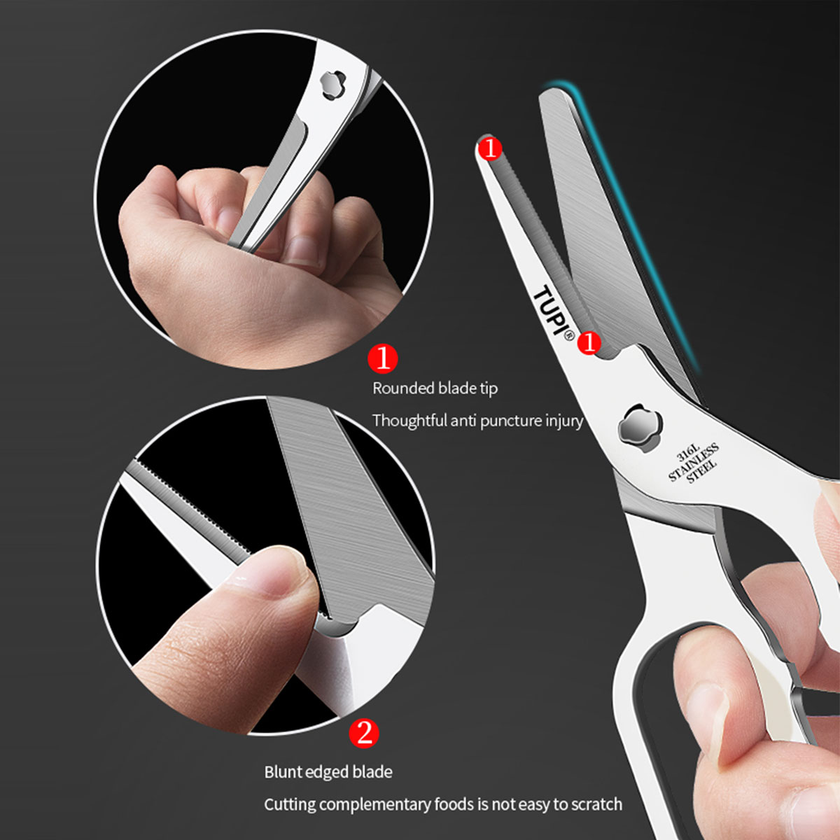 TUPI - Stainless Steel Scissor - огляд і ціна Baby Food Scissors